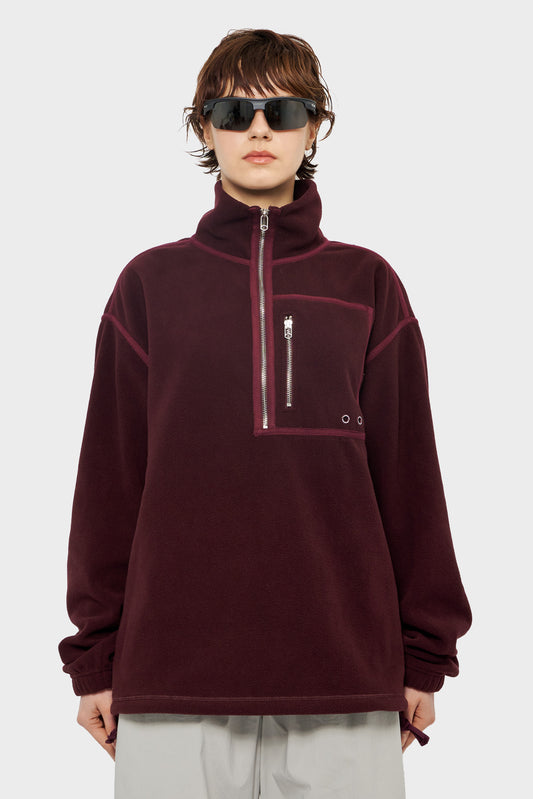 women#@Куртка FLEECE HALF ZIP червона