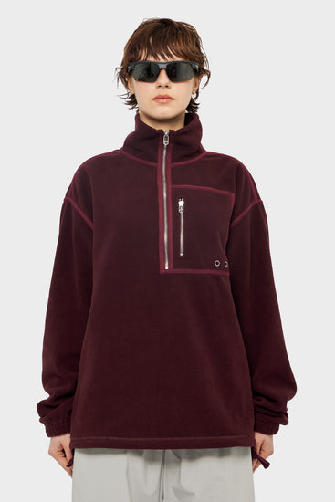 women#@Куртка FLEECE HALF ZIP червона