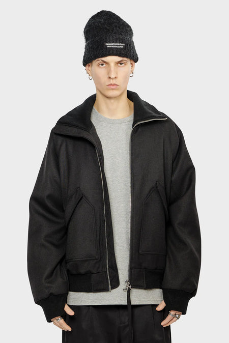 men#@Бомбер WOOL BOMBER чорний
