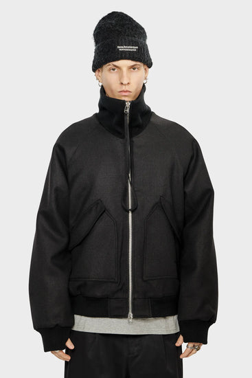 men#@Бомбер WOOL BOMBER чорний