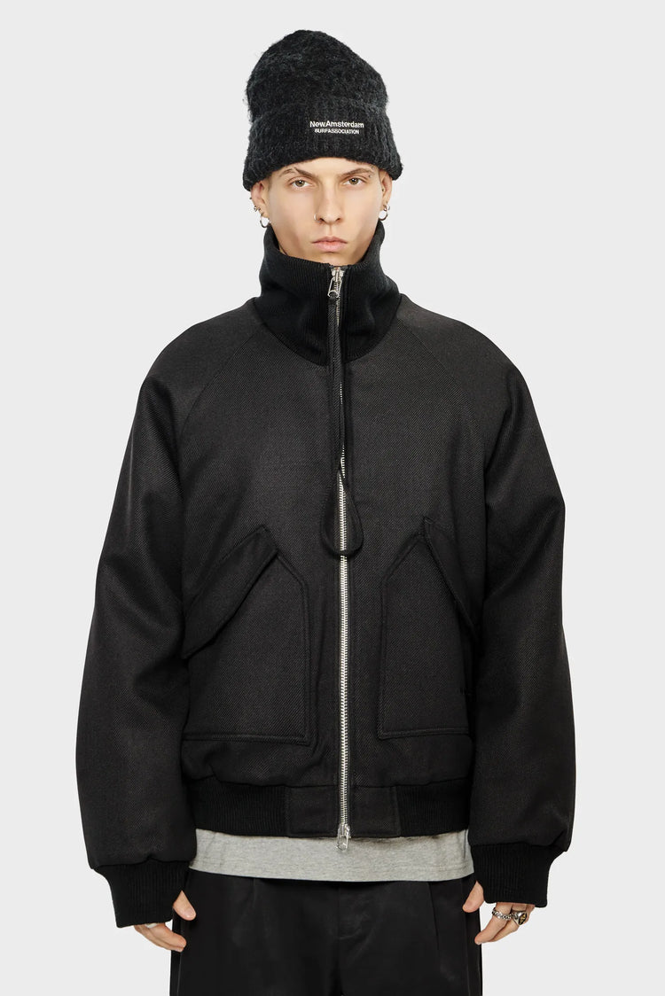 men#@Бомбер WOOL BOMBER чорний