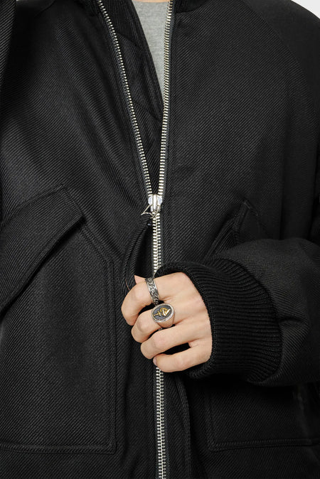 Бомбер WOOL BOMBER чорний