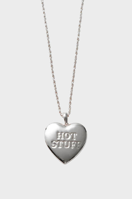 Кулон HELLO, HOT STUFF сріблястий