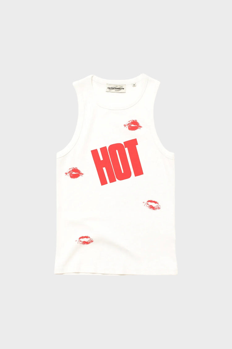 Майка KISS ME I'M HOT біла