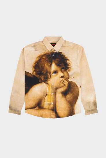 Сорочка CHERUB BUTTON UP бежева Фото 1