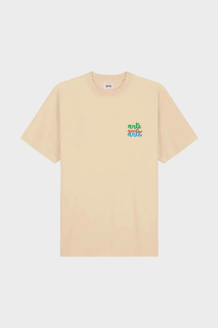 Футболка MULTI LOGO бежева