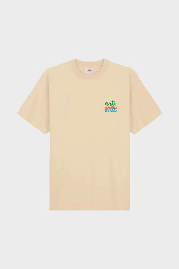Футболка MULTI LOGO бежева Фото 1