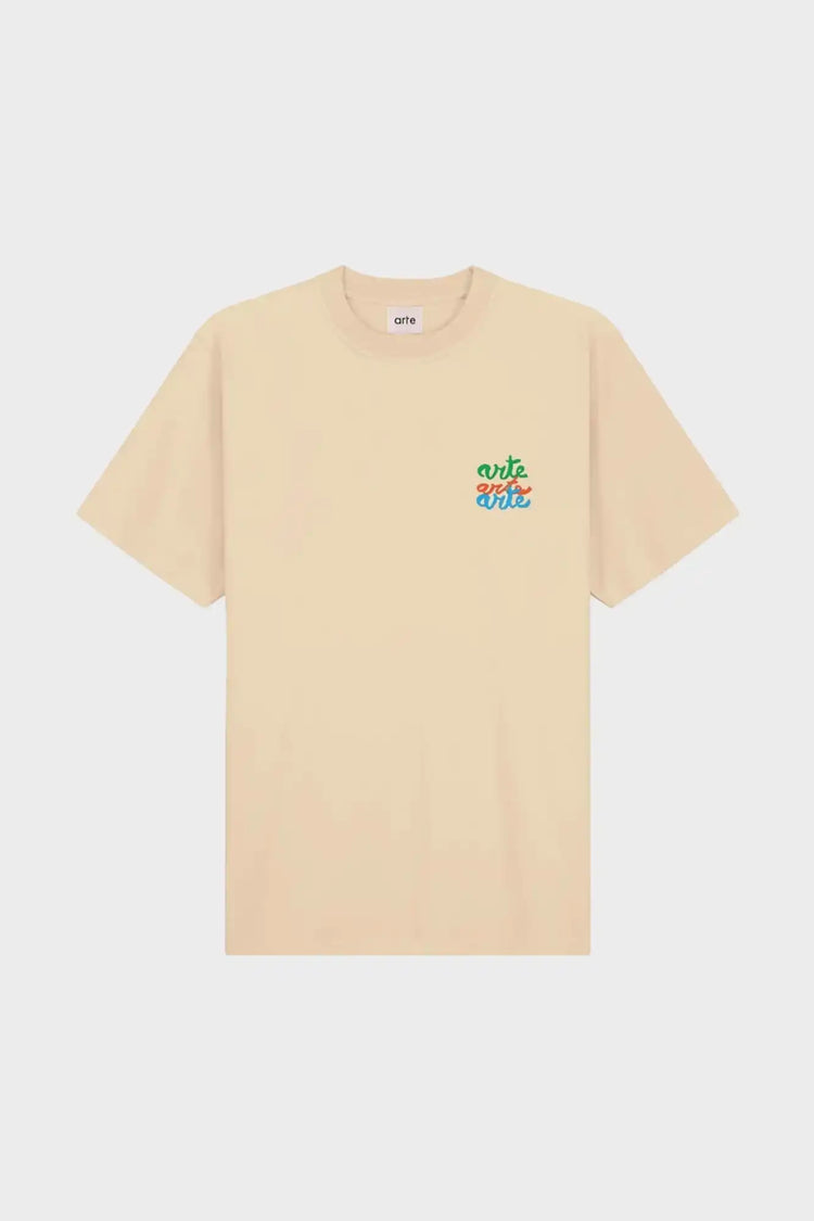 Футболка MULTI LOGO бежева