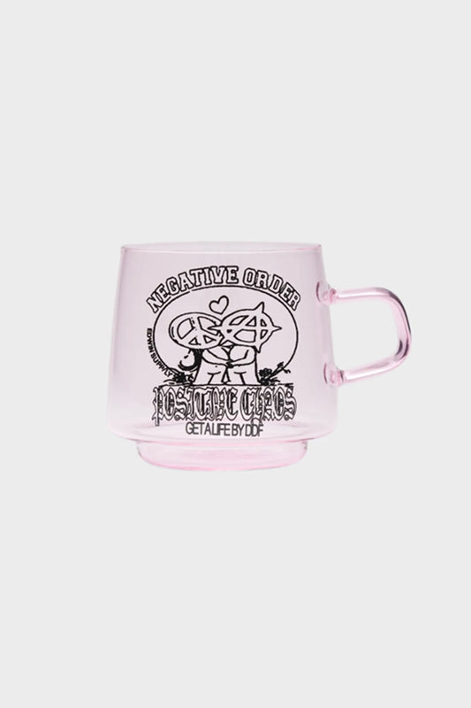 Чашка GLASS COFFEE CUP рожева