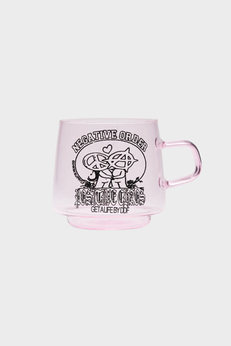 Чашка GLASS COFFEE CUP рожева