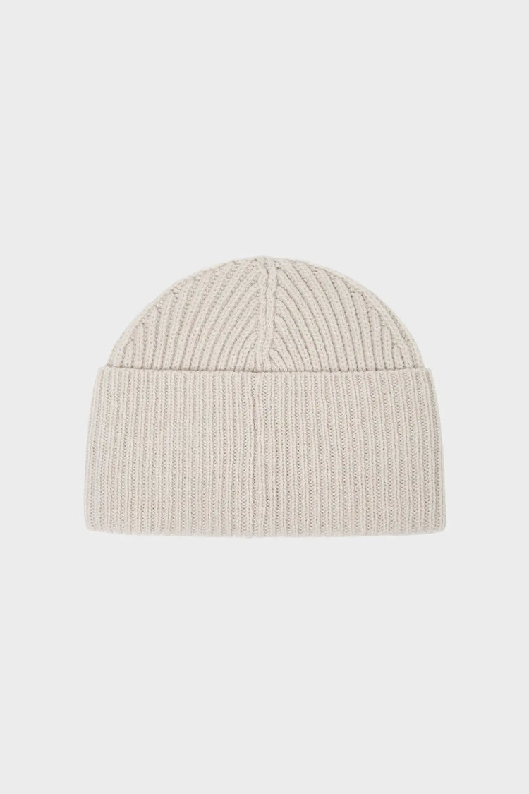 Шапка ELLIPSE RIBBED BEANIE бежева
