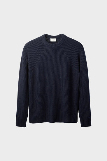 Светр DELTA WOOL RIB KNIT темно-синій Photo 1