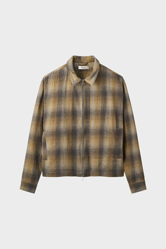 Куртка RAVEN WOOL ZIP OVERSHIRT коричнева