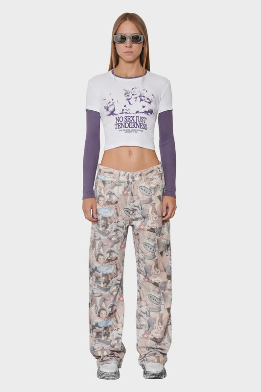 women#@Лонгслів KITTEN CRUSH білий