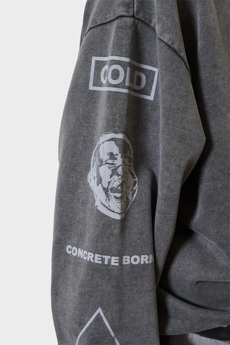 Світшот GRAPHIC PRINTED CREWNECK темно-сірий