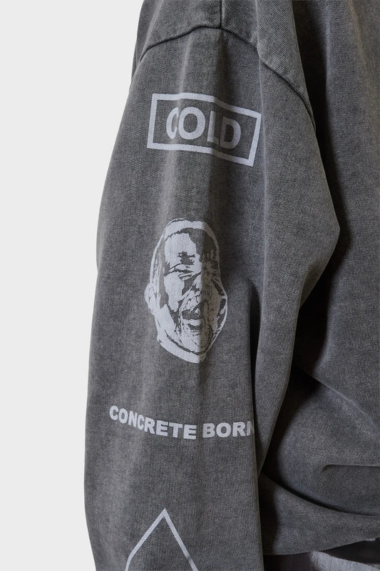 Світшот GRAPHIC PRINTED CREWNECK темно-сірий