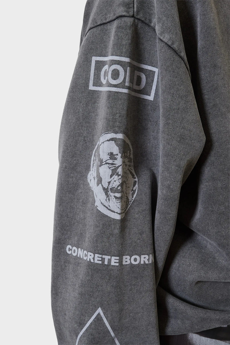 Світшот GRAPHIC PRINTED CREWNECK темно-сірий