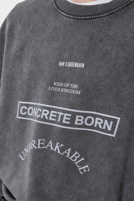 Світшот GRAPHIC PRINTED CREWNECK темно-сірий