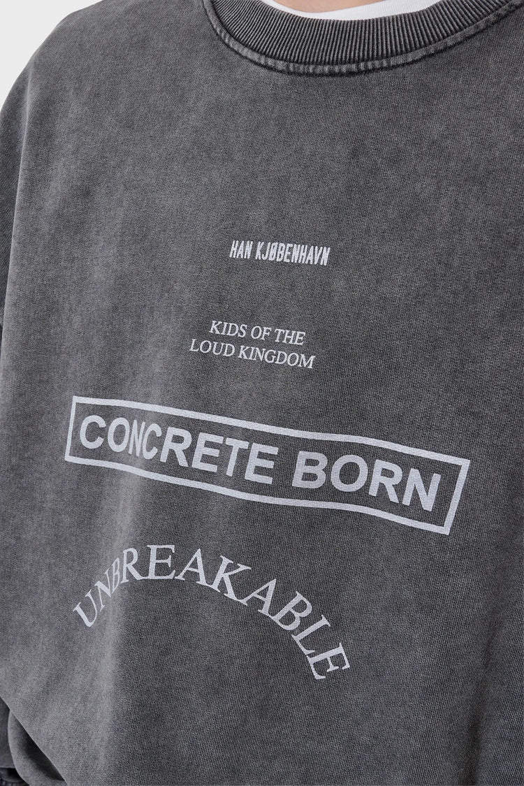 Світшот GRAPHIC PRINTED CREWNECK темно-сірий