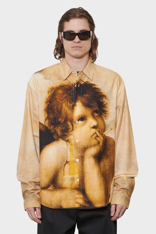men#@Сорочка CHERUB BUTTON UP бежева