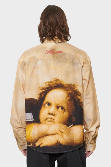 men#@Сорочка CHERUB BUTTON UP бежева