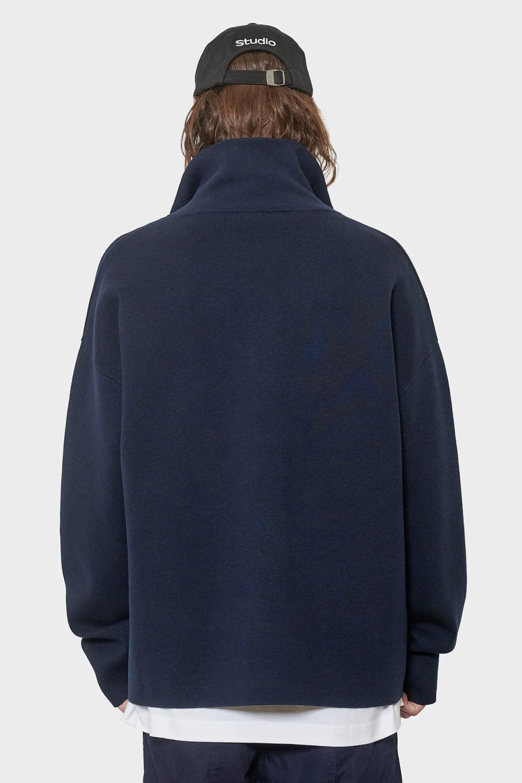 men#@Светр MILANO HALF ZIP темно-синій