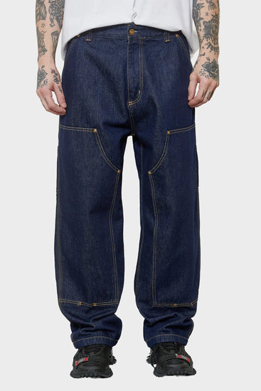 men#@Джинси NASH DOUBLE KNEE темно-сині