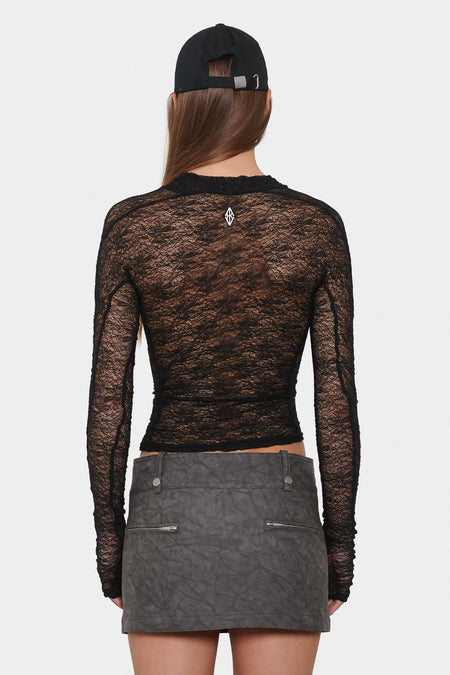 women#@Топ FLORAL LACE чорний