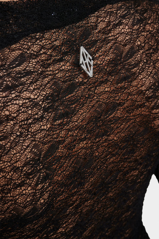 Топ FLORAL LACE чорний