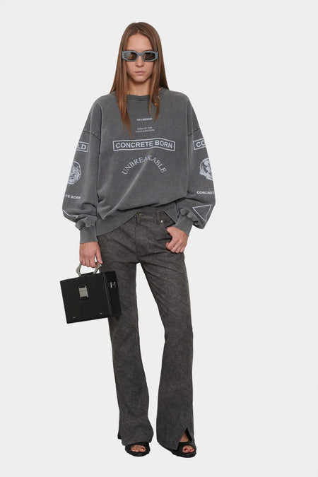 women#@Штани FAUX SUEDE темно-сірі