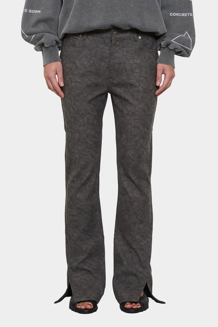 women#@Штани FAUX SUEDE темно-сірі