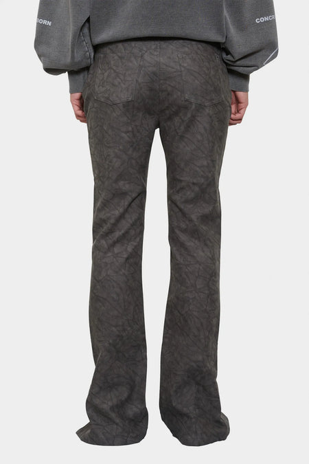 women#@Штани FAUX SUEDE темно-сірі