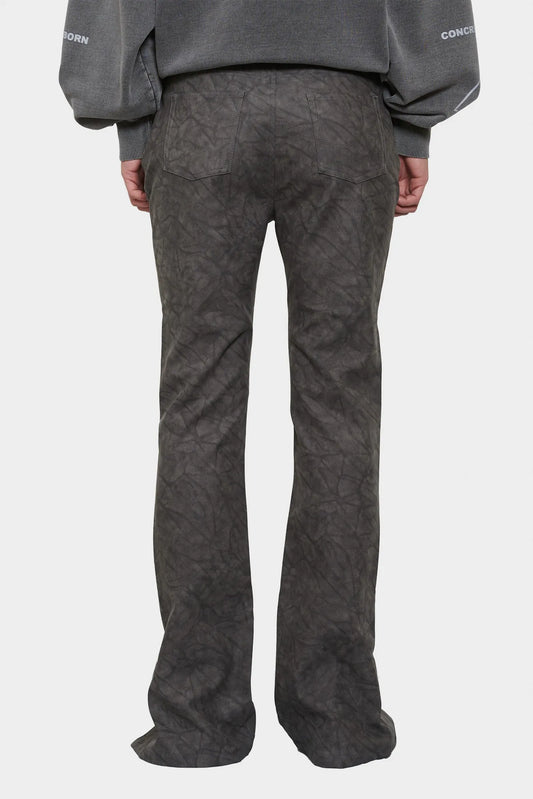 women#@Штани FAUX SUEDE темно-сірі