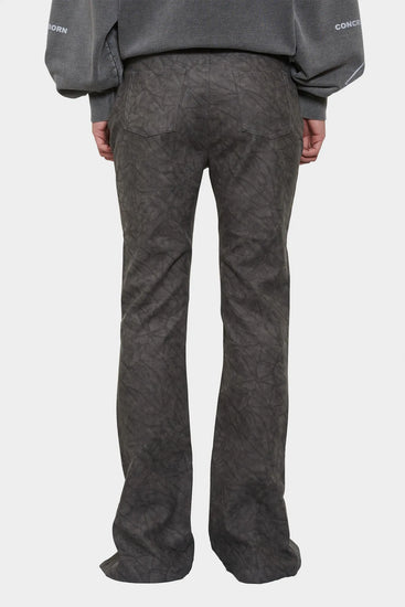 women#@Штани FAUX SUEDE темно-сірі