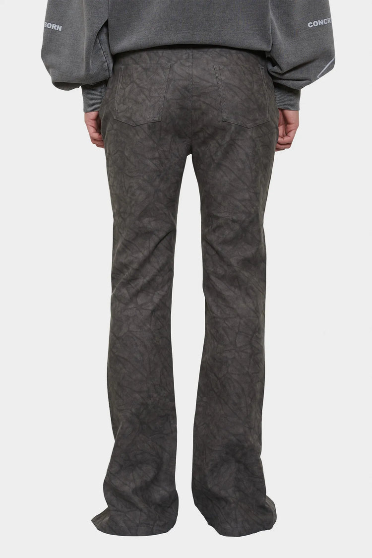 women#@Штани FAUX SUEDE темно-сірі