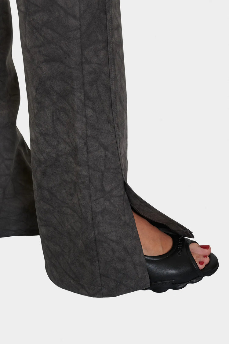 Штани FAUX SUEDE темно-сірі