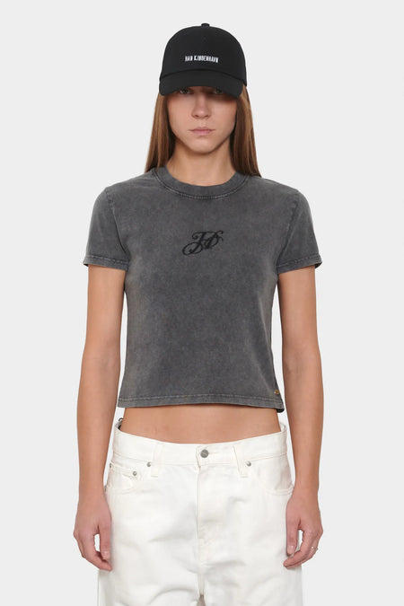 women#@Футболка MONOGRAM SLIM темно-сіра