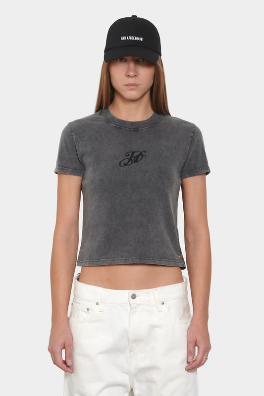 women#@Футболка MONOGRAM SLIM темно-сіра