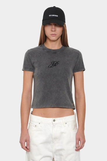 women#@Футболка MONOGRAM SLIM темно-сіра