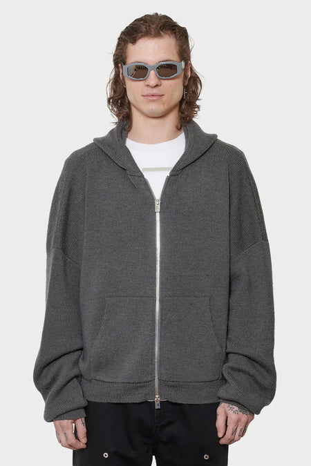 men#@Зіп-худі LAMPI KNIT темно-сірий