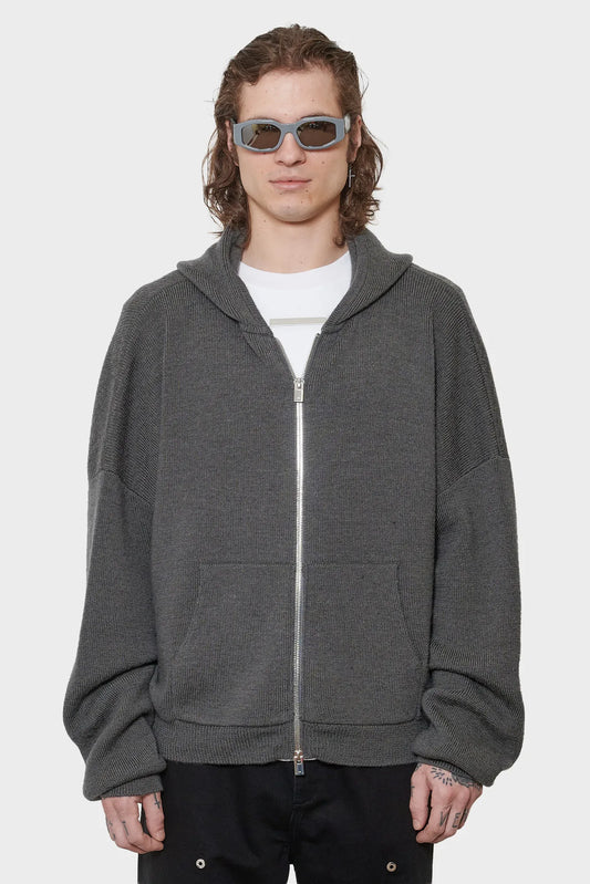 men#@Зіп-худі LAMPI KNIT темно-сірий