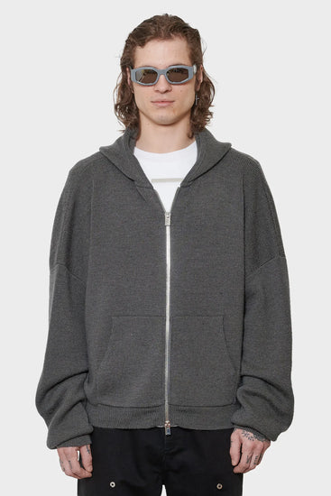 men#@Зіп-худі LAMPI KNIT темно-сірий