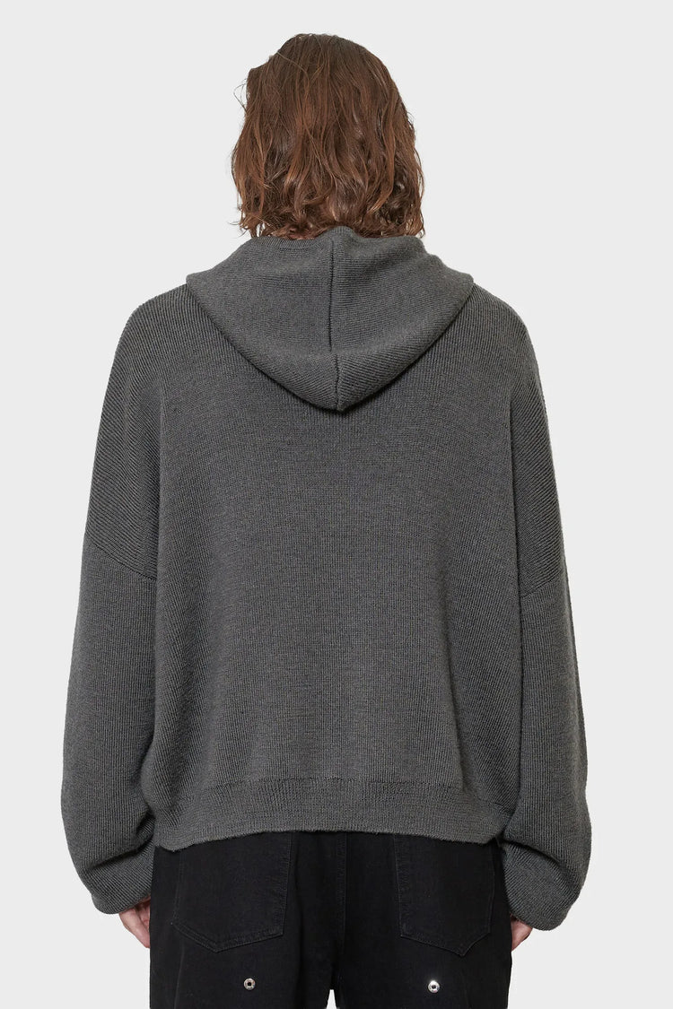 men#@Зіп-худі LAMPI KNIT темно-сірий