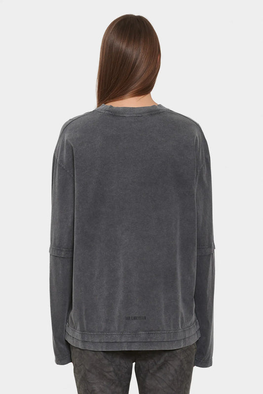 women#@Лонгслів CONCRETE BOY темно-сірий