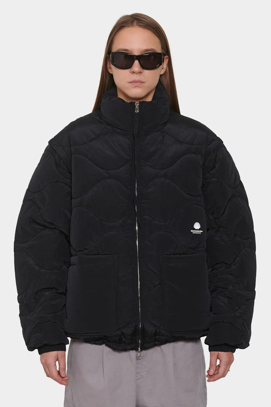 women#@Куртка DETACHABLE JACKET чорна