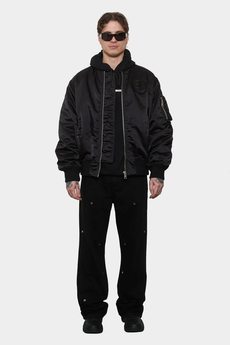 men#@Куртка NYLON BOMBER чорна