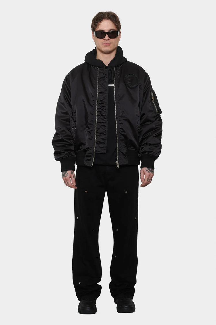 men#@Куртка NYLON BOMBER чорна