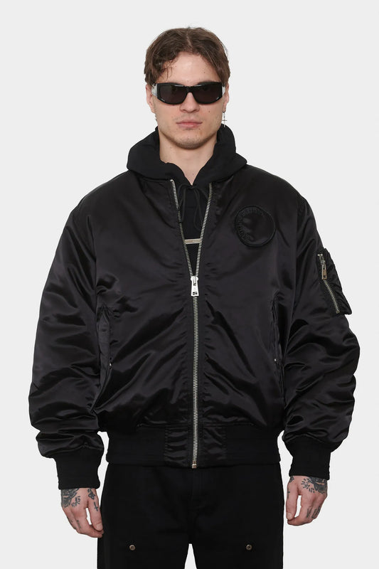 men#@Куртка NYLON BOMBER чорна