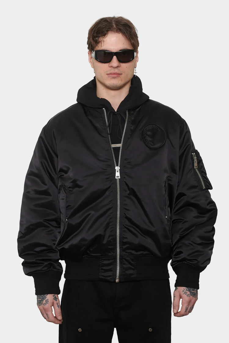 men#@Куртка NYLON BOMBER чорна