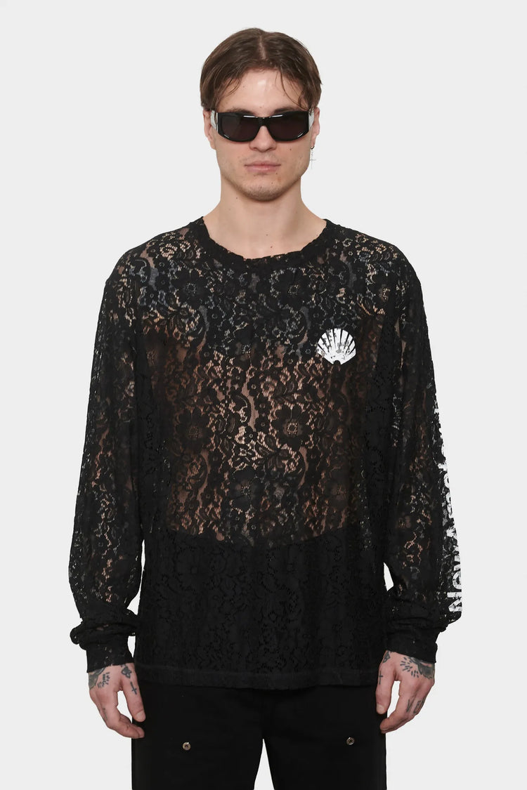 men#@Лонгслів LACE LOGO чорний